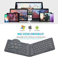 MoKo Összehajtható Bluetooth angol Billentyűzet - Univerzális, Vezeték Nélküli, Újratölthető, Ultravékony, Ergonomikus - iOS, Android, Windows  4