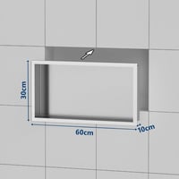 Újracsomagolt IKEA Fürdőszobai Polc - Rozsdamentes Acél, Egyszintű 6