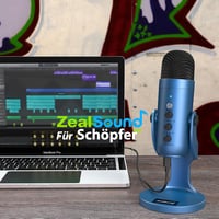 ZealSound K66 Kék USB Kondenzátor Mikrofon PC-hez és Telefonhoz - Streaming, Podcast, Gaming 7