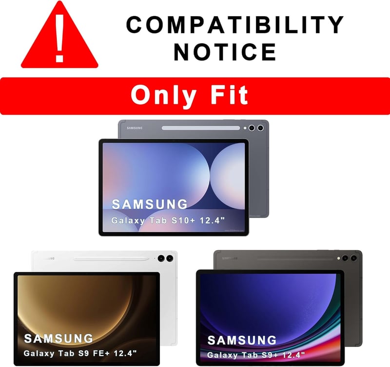 ROOFEI Galaxy Tab S9 FE+/S9+/S10+ Billentyűzetes Tok QWERTZ RGB Világítással