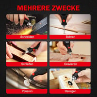 WADEO 8V 100W Mini Csiszológép LED-del, 157 Tartozékkal, Barkácsoláshoz 7