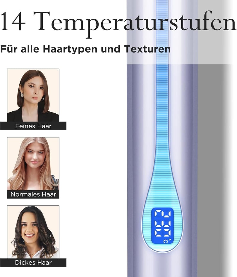PARWIN PRO BEAUTY Infravörös Ionos Hajvasaló és Hajgöndörítő 2-in-1, 14 Hőfokozat 100-230°C, Antisztatikus Hatás, Kerámia Bevonat, Rózsaszín