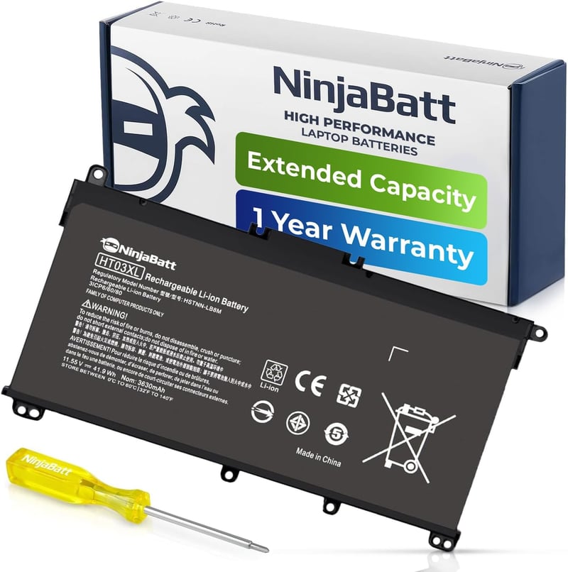 NinjaBatt HT03XL Laptop Akkumulátor HP Pavilion 15-cs 15-da 14-dk 14-cf Sorozathoz - 11.55V 3630mAh Csereakkumulátor 12 Hónap Garanciával