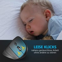 iClever Ergonomikus Vezeték Nélküli Egér 2.4G Vertikális 6 Gomb 2400 DPI 6