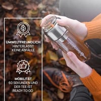 Prémium üveg teapalack beépített szűrővel, 270 ml 6