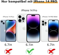 Apple iPhone 14 Pro Fekete Mágneses Gyűrűs Szilikon Védőtok 2