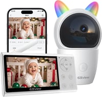 CZEview WiFi Bébiőr 2K Kamerával - 4.3" Kijelző, 360° PTZ, Éjjellátó, Automatikus Követés, Sírás/Mozgásérzékelés, Hőmérsékletjelző, Applikác 1