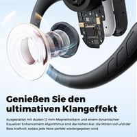 SoundPEATS Breezy Nyitott Fülű Bluetooth Fejhallgató 90° Állítható Füllel, 12mm Dupla Hangszóró, 40 Órás Üzemidő, AI Zajszűrés 4
