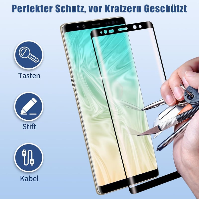 Samsung Galaxy Note 8 edzett üveg képernyővédő - 2db, karcolás- és ujjlenyomatmentes