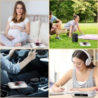 KOVCDVI Hordozható CD lejátszó Bluetooth-szal, nagy akkuval és LCD kijelzővel 7