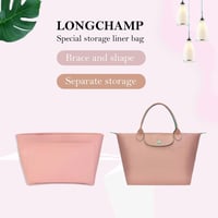 Longchamp táska rendező - Sötétszürke filc, sok zsebes, közepes méret 4