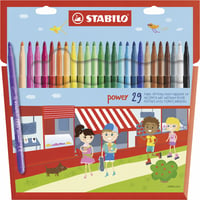 STABILO Power filctoll készlet - szett, vegyes színek, közepes hegy, 2 mm vonalvastagság — 29 db-os szett 2