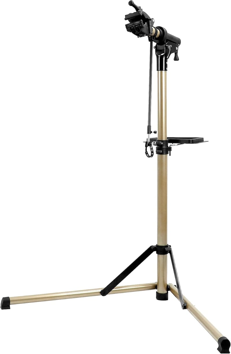 QWORK Alumínium Kerékpár Szerelőállvány - 360° Forgatható, 58-156 cm Állítható Magasság, 50 kg Teherbírás, Mágneses Szerszámtartóval