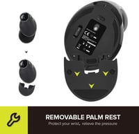 DELUX M618PD Ergonomikus Vezeték Nélküli Egér, Függőleges, Csendes Kattintás, 4000 DPI, Bluetooth/2.4G 4