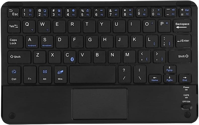 VBESTLIFE 7 colos ultravékony Bluetooth billentyűzet érintőpaddal, Android és Windows tabletekhez