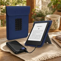 Kalandos olvasás Kindle-tokkal: Kindle-tok állvánnyal, szívócsészével + 10000 mAh USB-C powerbank 1