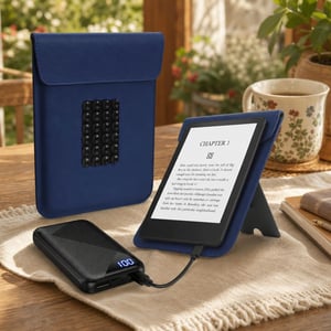 Kindle čitalački set: 1x zaštitna maska s postoljem i vakuumom + 1x 10000 mAh USB-C powerbank