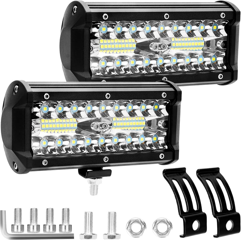 FOCO 7" LED traktor lámpa 240W, vízálló, fehér, 2db