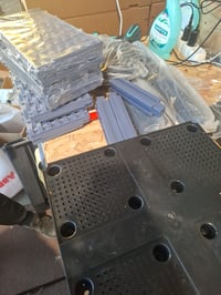 vidaXL Strat înălțat cu aspect de ratan cu folie pentru seră, 160x40x153 cm, gri-albăstrui — colț rupt, fără manual (stare: vezi a 2-a imagine) 5