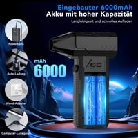 Shuniu Elektromos Porszívó 130000 RPM - 3 Sebességes Akkumulátoros Sűrített Levegő Fúvó PC, Billentyűzet, Autó Tisztításhoz 6000 mAh  6
