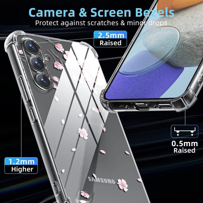 Samsung Galaxy A24 Átlátszó Rózsaszín Ütésálló TPU Szilikon Tok