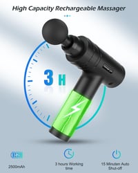 Uplayteck Masszázspisztoly 30 Sebességgel - Izommasszírozó 8 Fejjel, Szuper Csendes 40dB, LED Kijelző, Érintőképernyő - Hát, Nyak, Váll Fájd 6