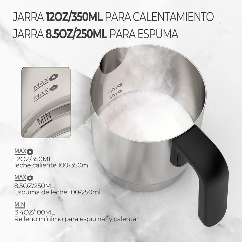 FIMEI 4 az 1-ben elektromos tejhabosító, forró és hideg italokhoz, 250/350 ml