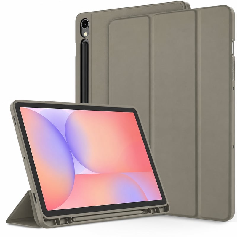CACOE Samsung Galaxy Tab S10 Lite/S9 FE/S9 11" fekete tok állvánnyal, képernyővédő nélkül (hiányzó üveg (állapot: lásd a 2. képet)