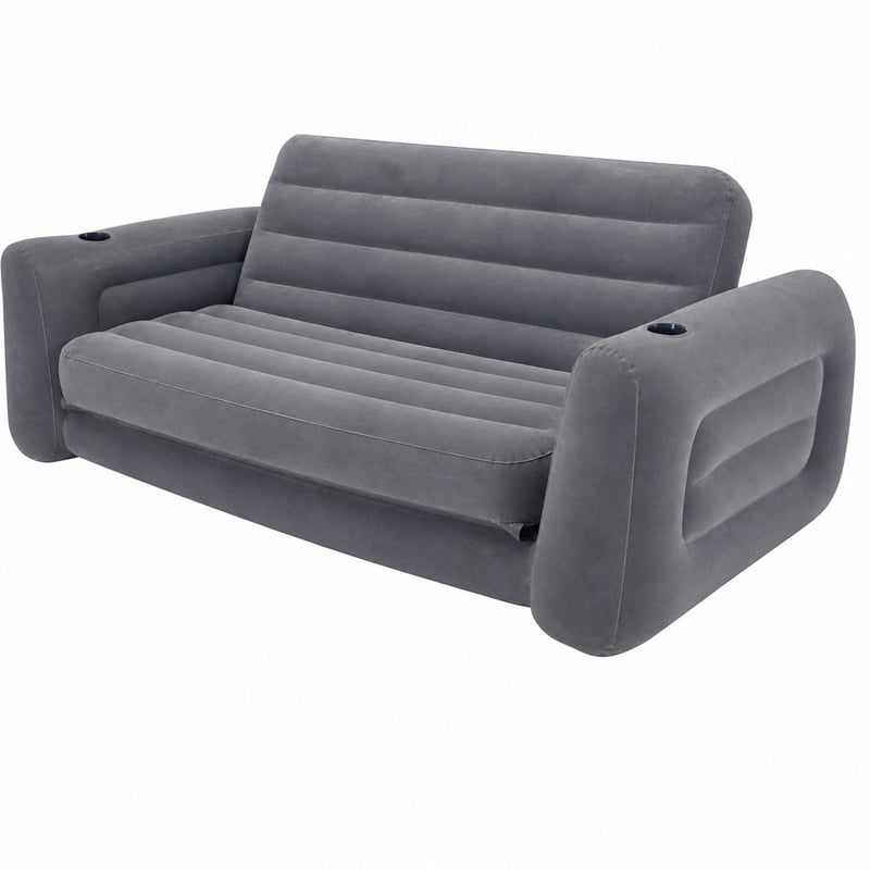 Canapea extensibilă gonflabilă Intex 66552NP, 2 persoane, 127x231x66 cm, cu suport pentru pahar — ușor murdară (stare: vezi poza a 2-a)