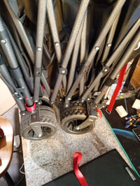 Cărucior pliabil XXL YEAUPE PRO 260L, capacitate de încărcare 250 kg, frână dublă față, extensibil — roți uzate/rupte (stare: vezi a 2-a imagine) 7