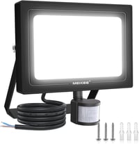 MEIKEE 50W LED Reflektor Mozgásérzékelővel - 4700LM, 6500K, IP66 Vízálló Kültéri Lámpa Kerthez, Garázshoz, 360° Forgatható Fejjel, Fekete - 50.0 Watt 1