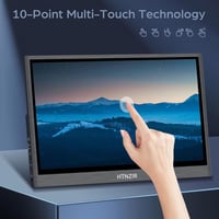 HTNZIR 11,6" Hordozható Érintőképernyős Monitor HDMI/USB-C - Raspberry Pi, Laptop, PS4 Kompatibilis 5