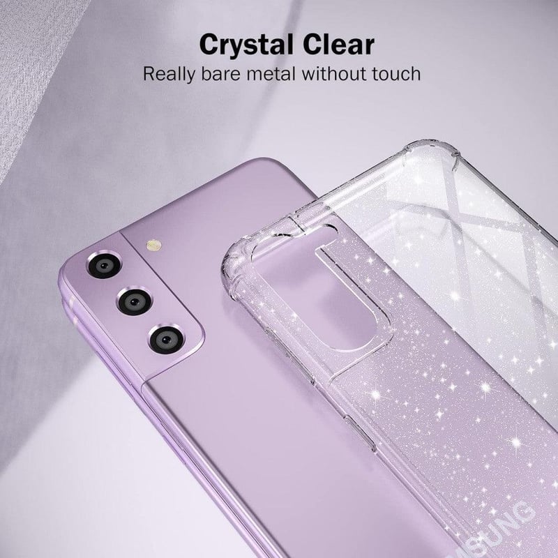 Samsung Galaxy S21 FE 5G Csillámos Ütésálló Szilikon Tok