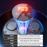 TAZZOR Bluetooth Zenés Boxgép - Otthoni Edzőfelszerelés Erőmérővel, Reflexfejlesztő Koordinációs Eszköz Gyerekeknek és Felnőtteknek, Fekete 6