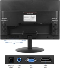 Thinlerain 15,4" HD Monitor 1400x900 Felbontással - Beépített Hangszórókkal, HDMI/VGA Csatlakozással, VESA Kompatibilis, PC/PS4/Xbox/Switch  5