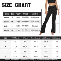 ACTINPUT Női Jóga Nadrág - Bővülő Szárú Leggings Edzéshez - Átlátszatlan Bootcut Sportnadrág Fitneszhez és Tánchoz 6