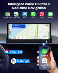 Jansite 10,26" Érintőképernyős CarPlay Android Autós Kijelző Állvánnyal - GPS Navigáció, Tolatókamera, Siri/Google Asszisztens, Vezeték Nélk 9