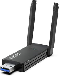 JESWO Dual Band WiFi USB Adapter 1300Mbps - Nagy Hatótávolságú 2×5dBi Antennával, 5GHz/2.4GHz, Windows 11/10/8/7/XP Kompatibilis 1