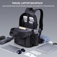 HOMIEE Nagy Méretű Vízálló Utazó Hátizsák 17,3" Laptoptartóval, Fekete 2
