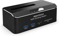 RSHTECH Alumínium USB 3.0 HDD/SSD Dokkoló 2.5" és 3.5" SATA Meghajtókhoz, SD/TF Kártyaolvasóval, 16TB-ig 1