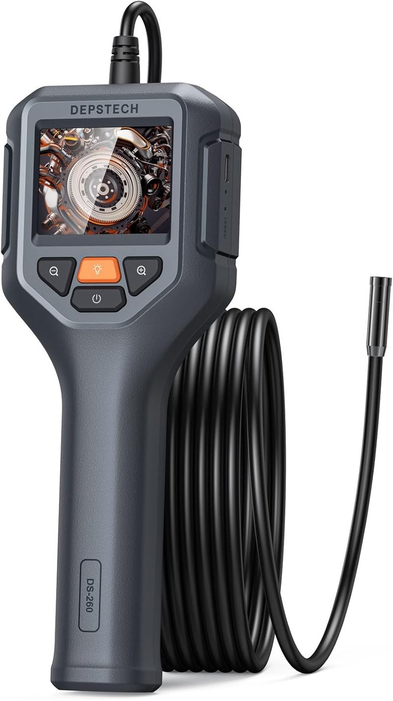 DEPSTECH 1080P HD Endoszkóp Kamera 5m, 2.4" IPS Kijelző, 2X Zoom, Csőkamera Házfelügyeleti Eszköz