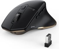 iClever Bluetooth egér, ergonomikus vezeték nélküli egér, újratölthető, 2400 DPI, 7 gomb, fekete 1