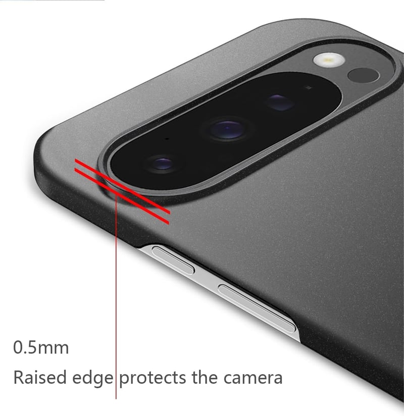 Bastmei Google Pixel 9/9 Pro Tok - Ultravékony, Könnyű PC Védőtok Kameravédelemmel, Matt Felülettel, Csúszásmentes, Karcálló Mobiltelefon Há