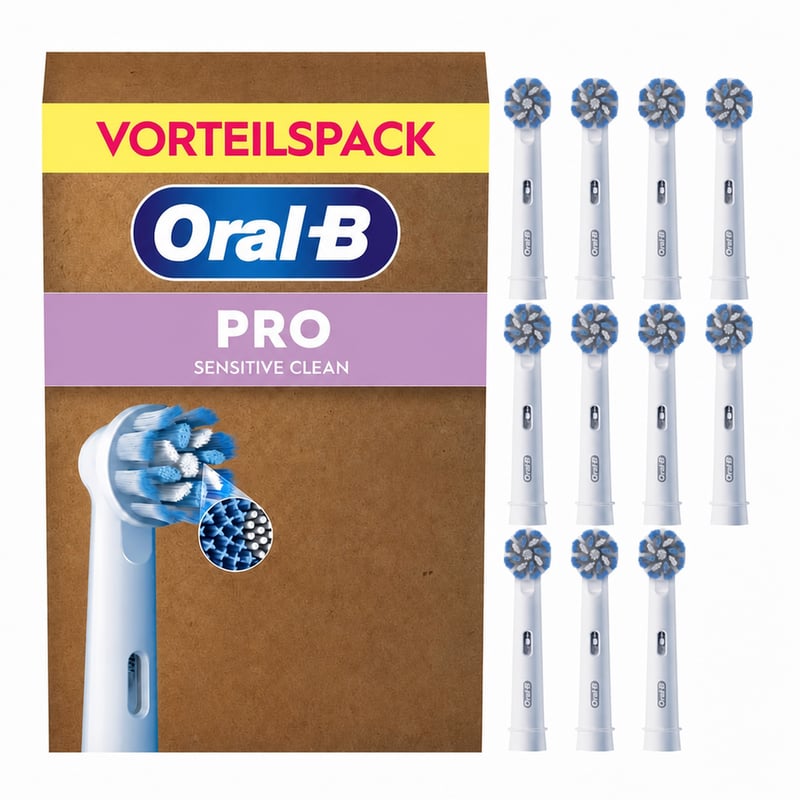 Rezerve periuță de dinți electrică Oral-B PRO Sensitive Clean, alb, 11 bucăți (set incomplet, provenit din set original)