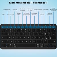 Qulose Wireless Bluetooth Billentyűzet 12 Hüvelykes Eszközökhöz - silver 9