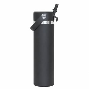 Termos din oțel inoxidabil Super Sparrow cu capac cu pai, 750 ml, negru – utilizat, testat (stare: vezi a 2-a fotografie)