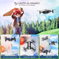Wipkviey T25 Mini Drón 1080P HD Kamerával, WiFi FPV Élő Képátvitel, Összecsukható, Kezdőknek, Fejnélküli Mód, Gravitációs Irányítás, 2 Akkum 4