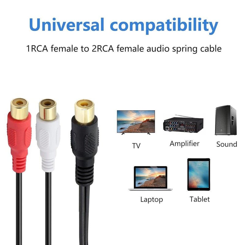 Arany RCA Y-elosztó kábel subwooferhez, sztereó hanghoz