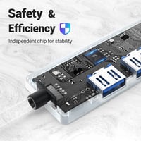 Ultravékony 4 portos USB 3.0 hub - Gyors adapter PC-hez és MacBookhoz 2