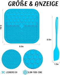 Szilikon Kutya Nyaló Párna - BPA-mentes, Lassú Etető Spatulával 2